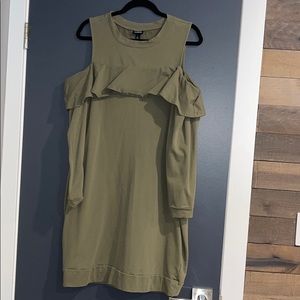 Torrid Cold Shoulder Olive Dress